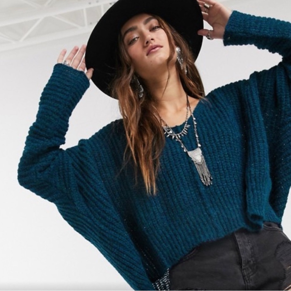 V Neck Moonbeam Oversized Sweater